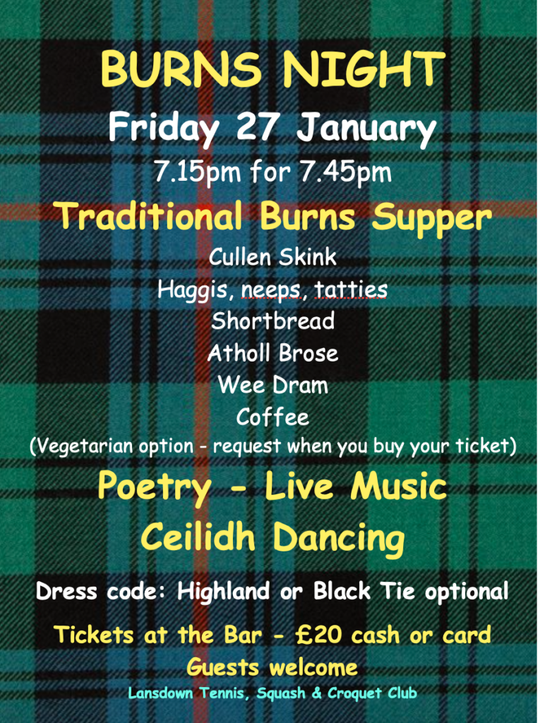 Burns Night poster